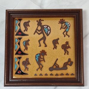 Masterworks Kokopelli Ceramic Tile Trivet